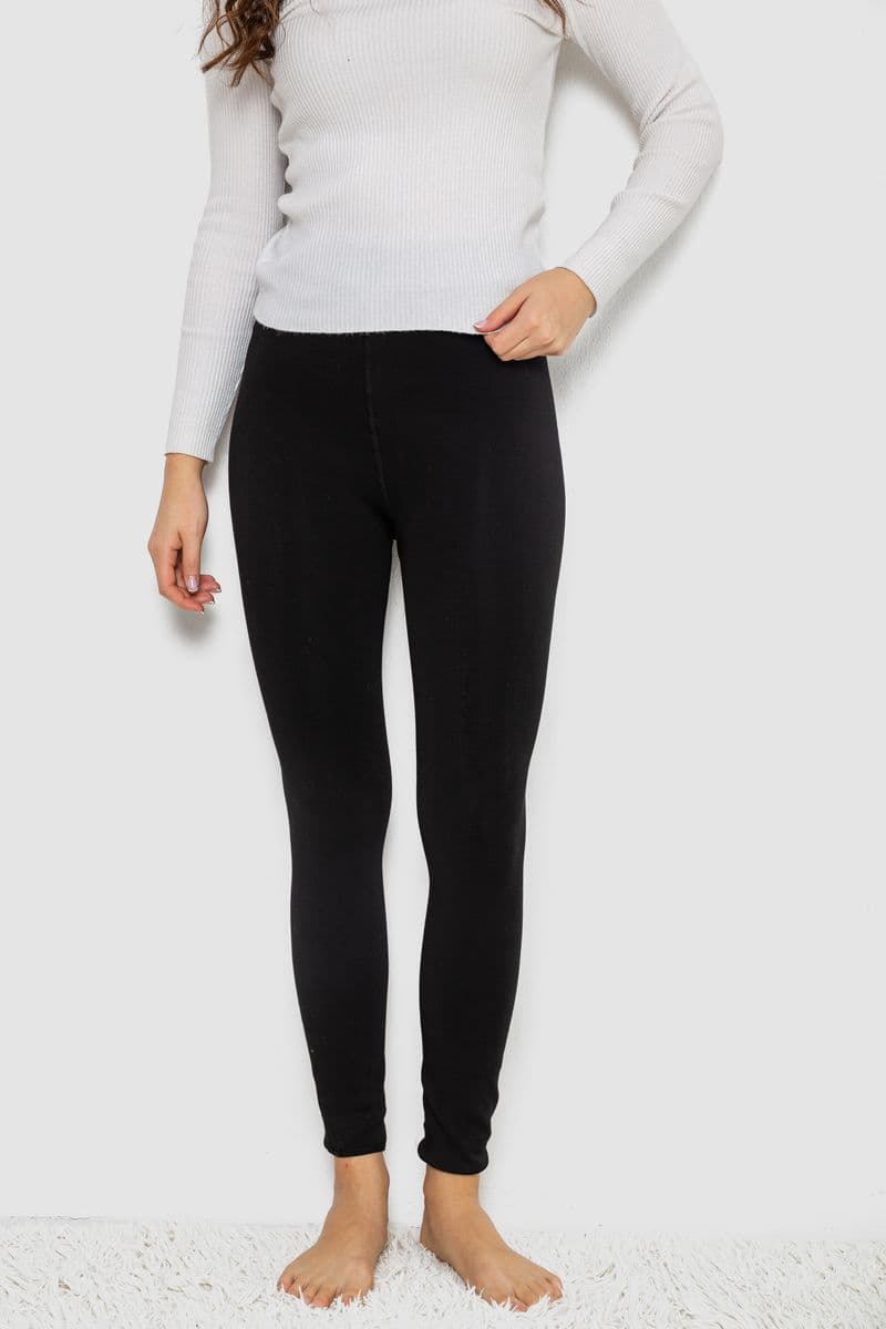 Лосіни демісезонні одношовні, колір чорний, 139RF212 - зображення 1