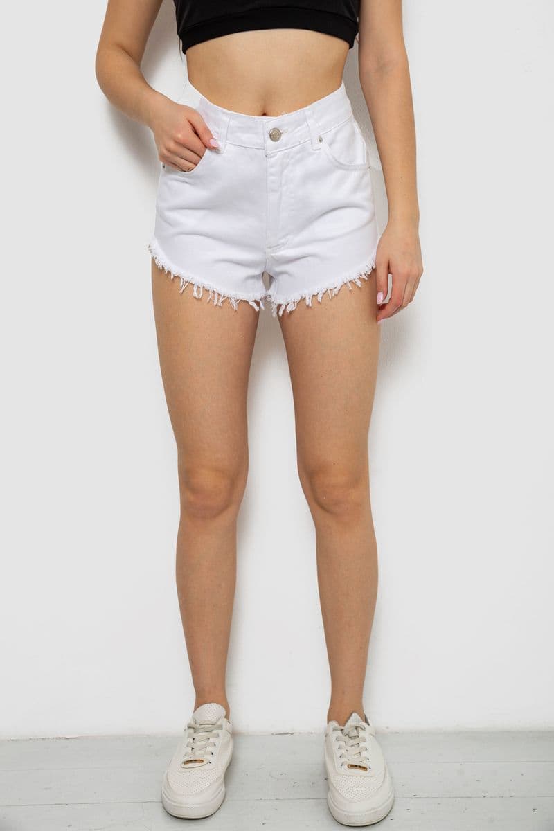 Шорти жіночі джинсові, колір білий, 182R1648S20 - зображення 1