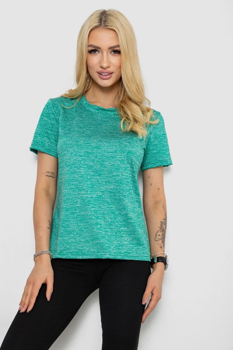 Футболка жіноча, колір зелений, 244R2220 - зображення 1