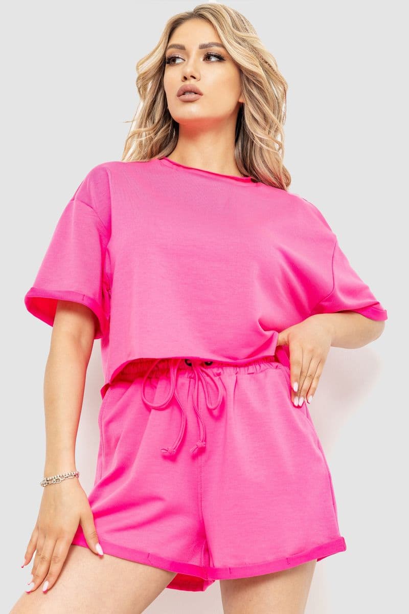 Костюм жіночий повсякденний, колір рожевий, 102R327 - зображення 1