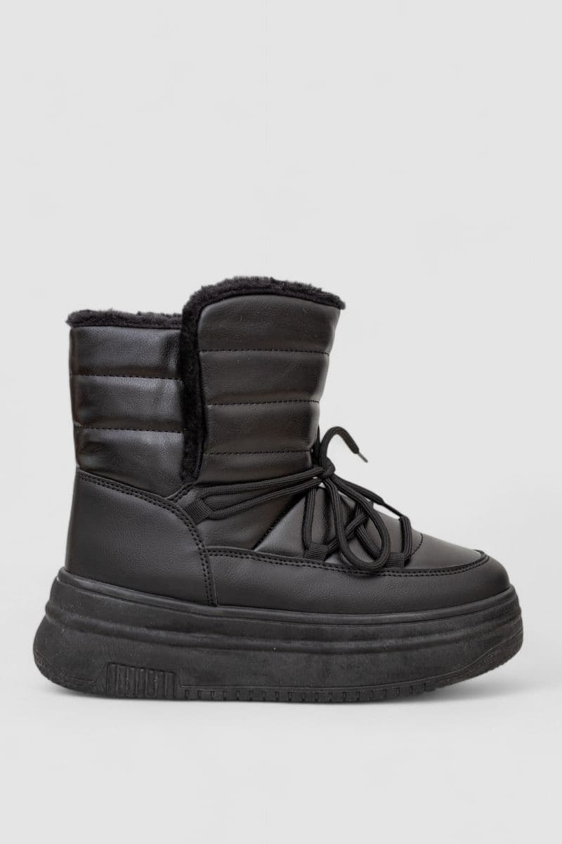 Дутики жіночі зимові на хутрі, колір чорний, 248RAM021 - зображення 1