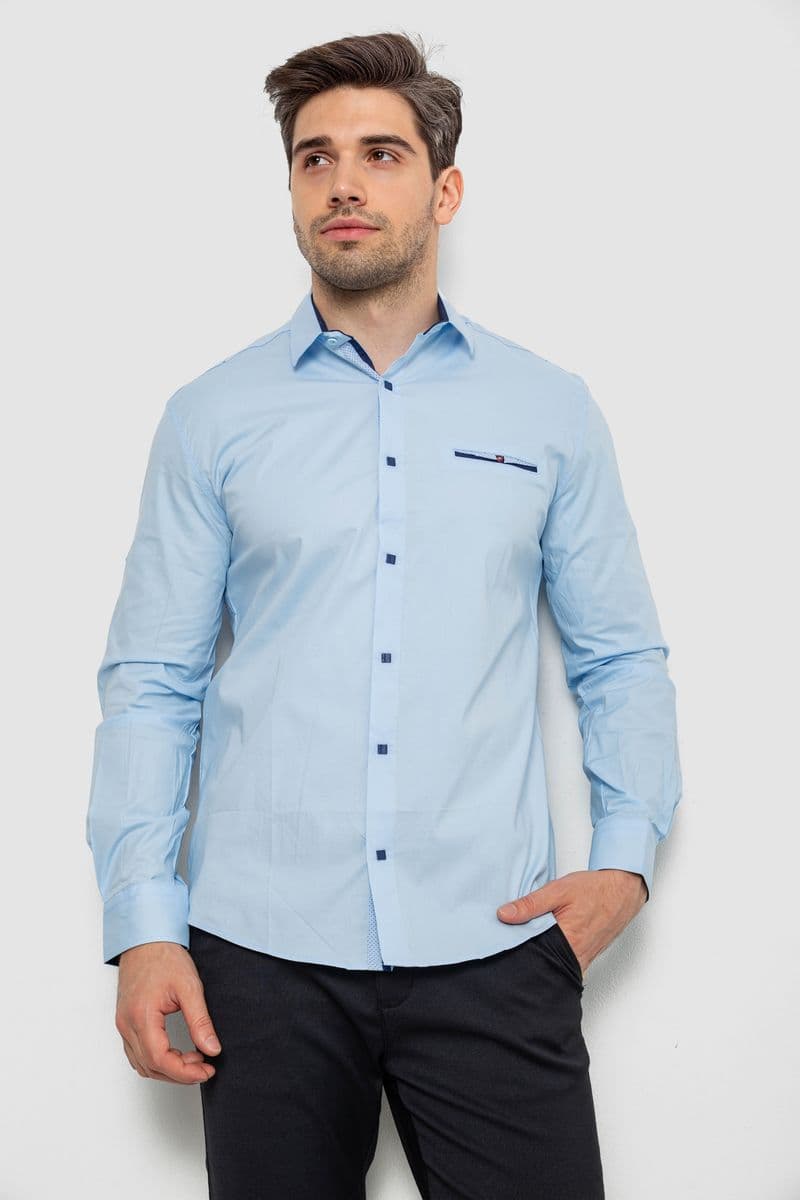 Сорочка чоловіча, колір блакитний, 214R7174 - зображення 1