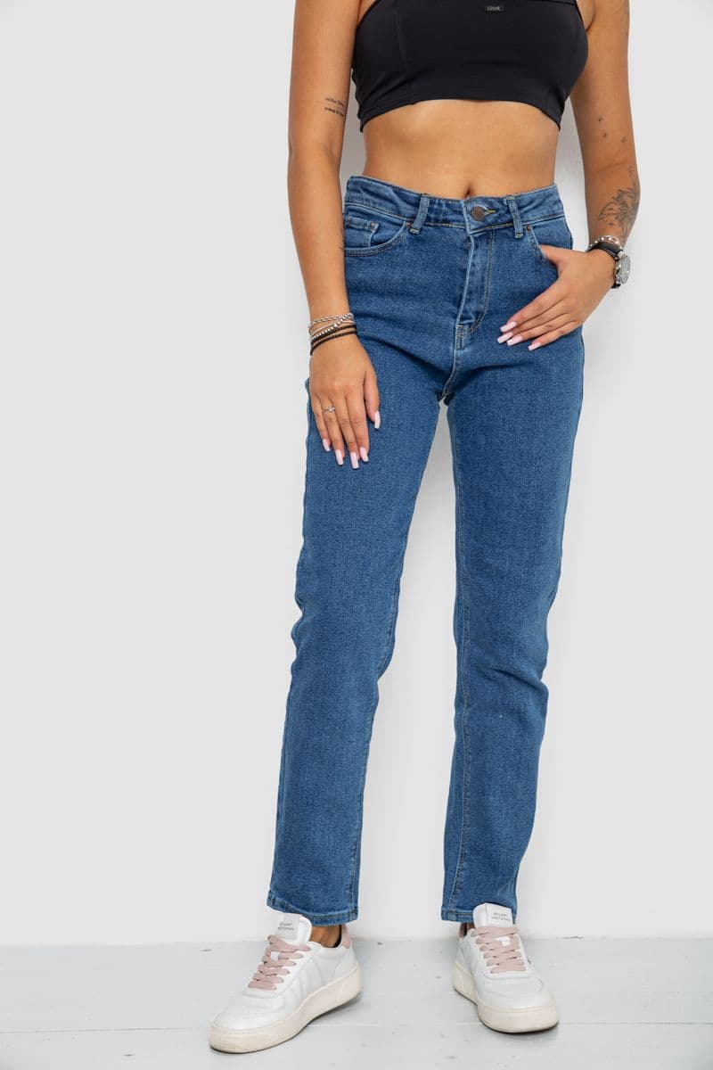 Джинси жіночі MOM, колір синій, 244R920 - зображення 1