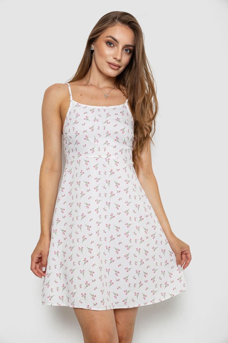 Сарафан, колір біло-рожевий, 129R1056-1 - зображення 1