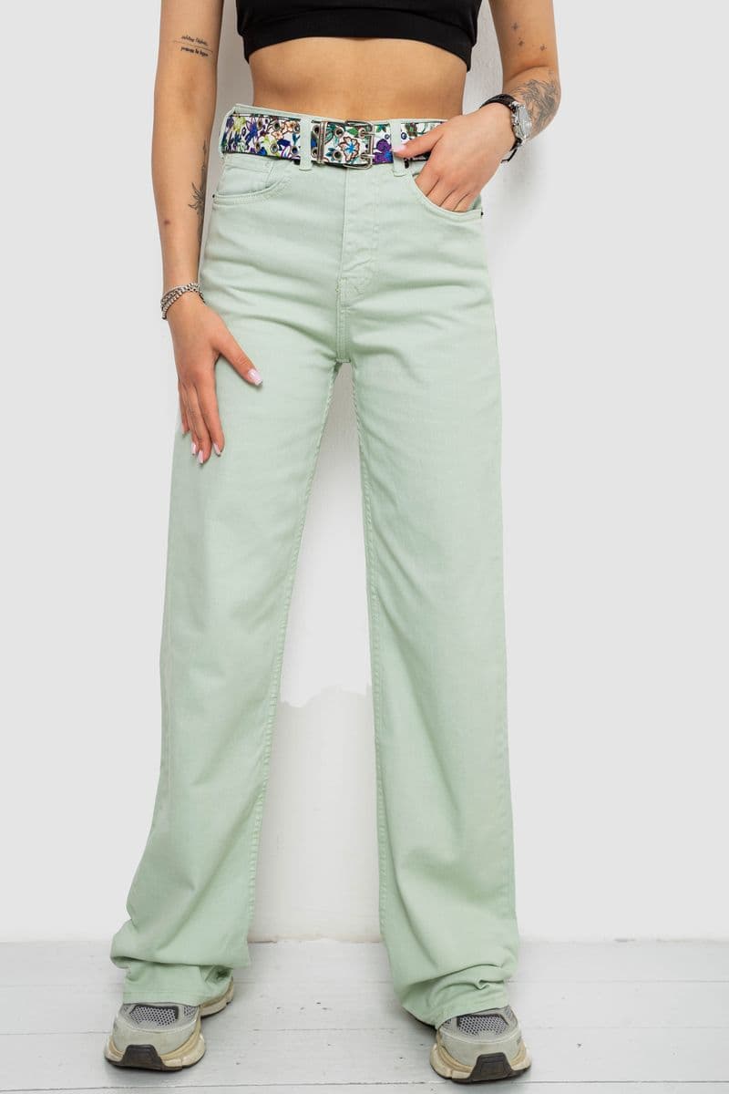 Джинси жіночі, колір м'ятний, 250R00146 - зображення 1