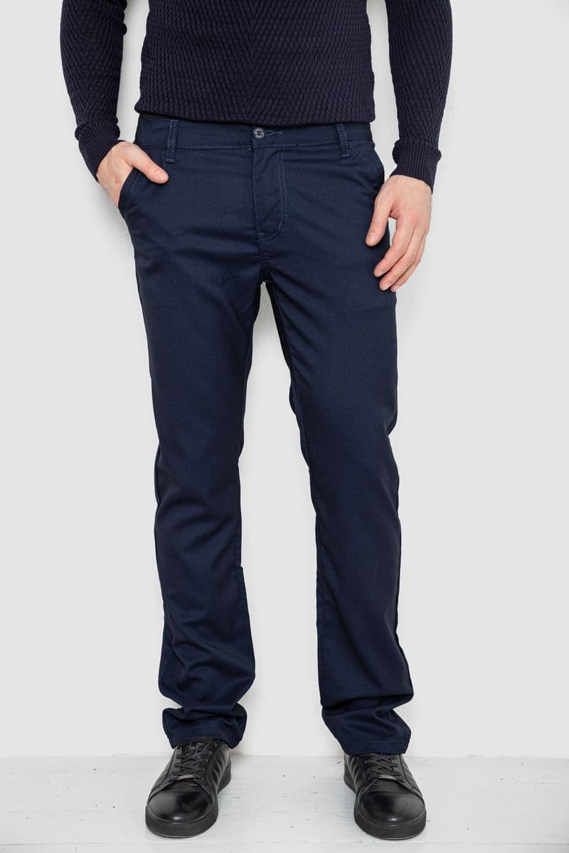 Штани чоловічі, колір темно-синій, 244R4203B - зображення 1