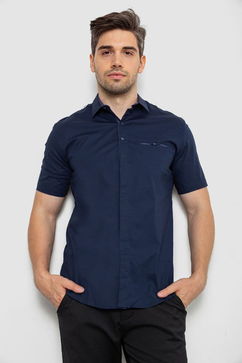 Сорочка чоловіча класична, колір темно-синій, 214R7116-1 - зображення 1