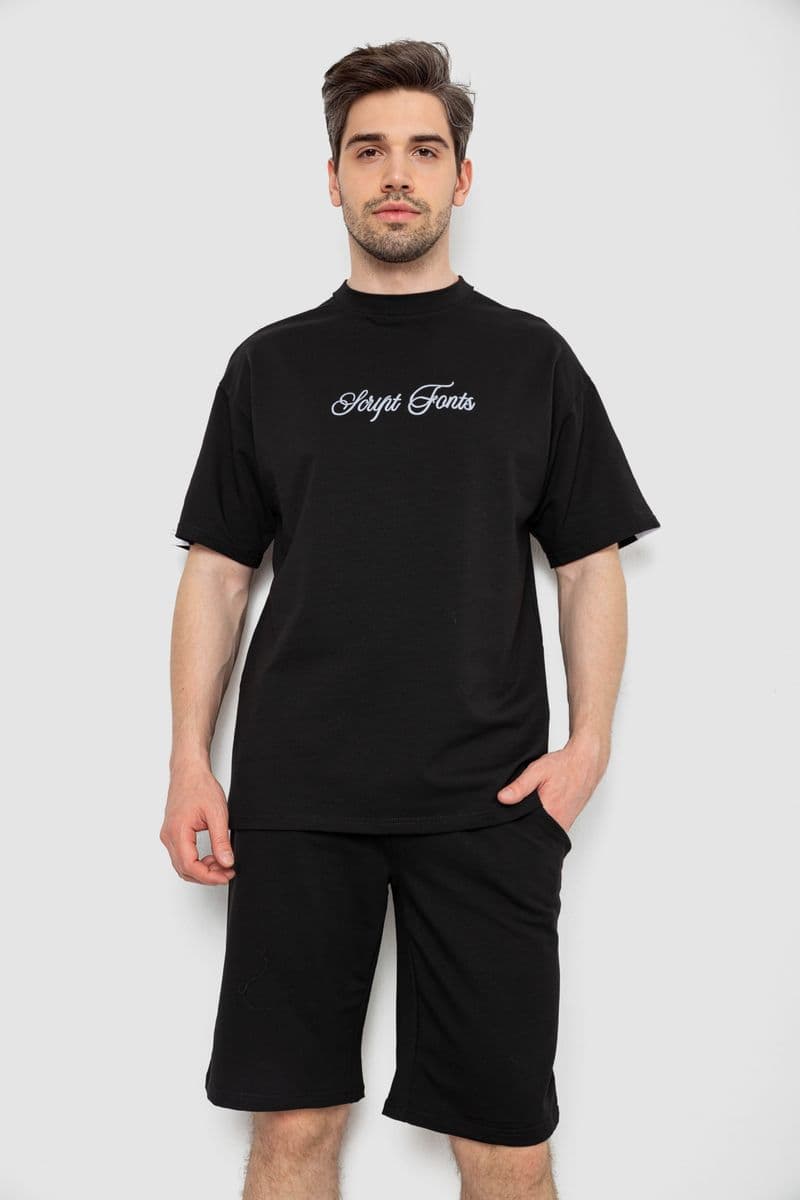 Костюм чоловічий повсякденний, колір чорний, 238R1569 - зображення 1