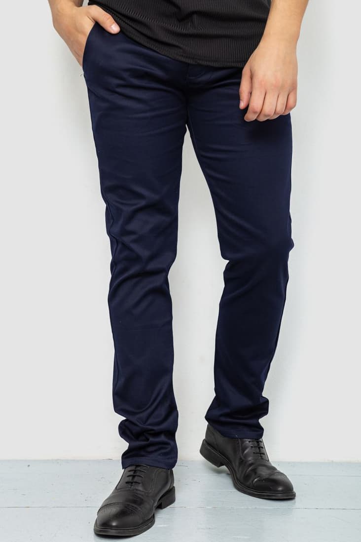 Штани чоловічі класичні, колір темно-синій, 244R6607 - зображення 1