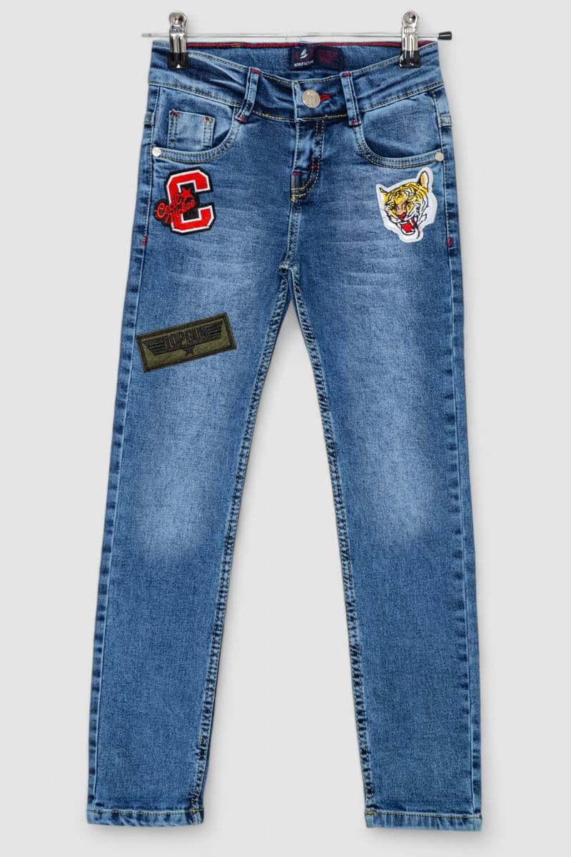 Джинси дитячі для хлопчиків, колір синій, 247R9410 - зображення 1