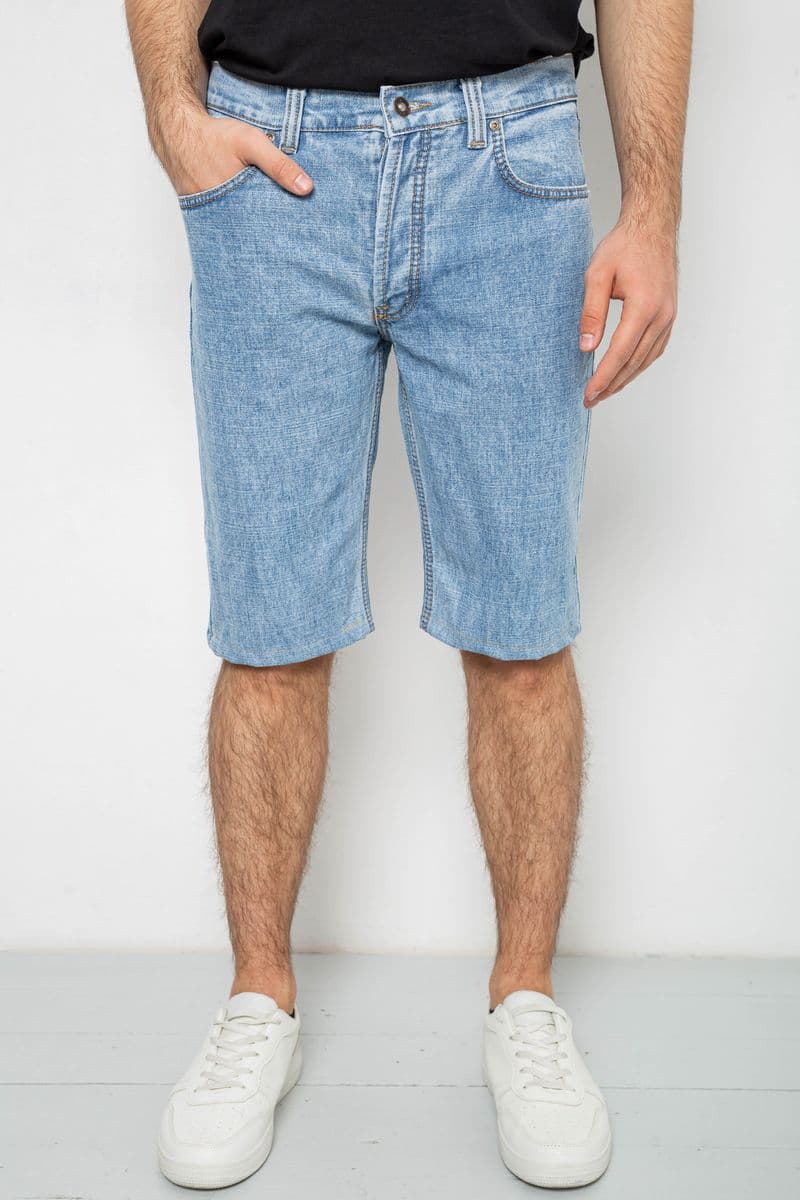 Шорти чоловічі джинсові, колір блакитний, 238R2023 - зображення 1