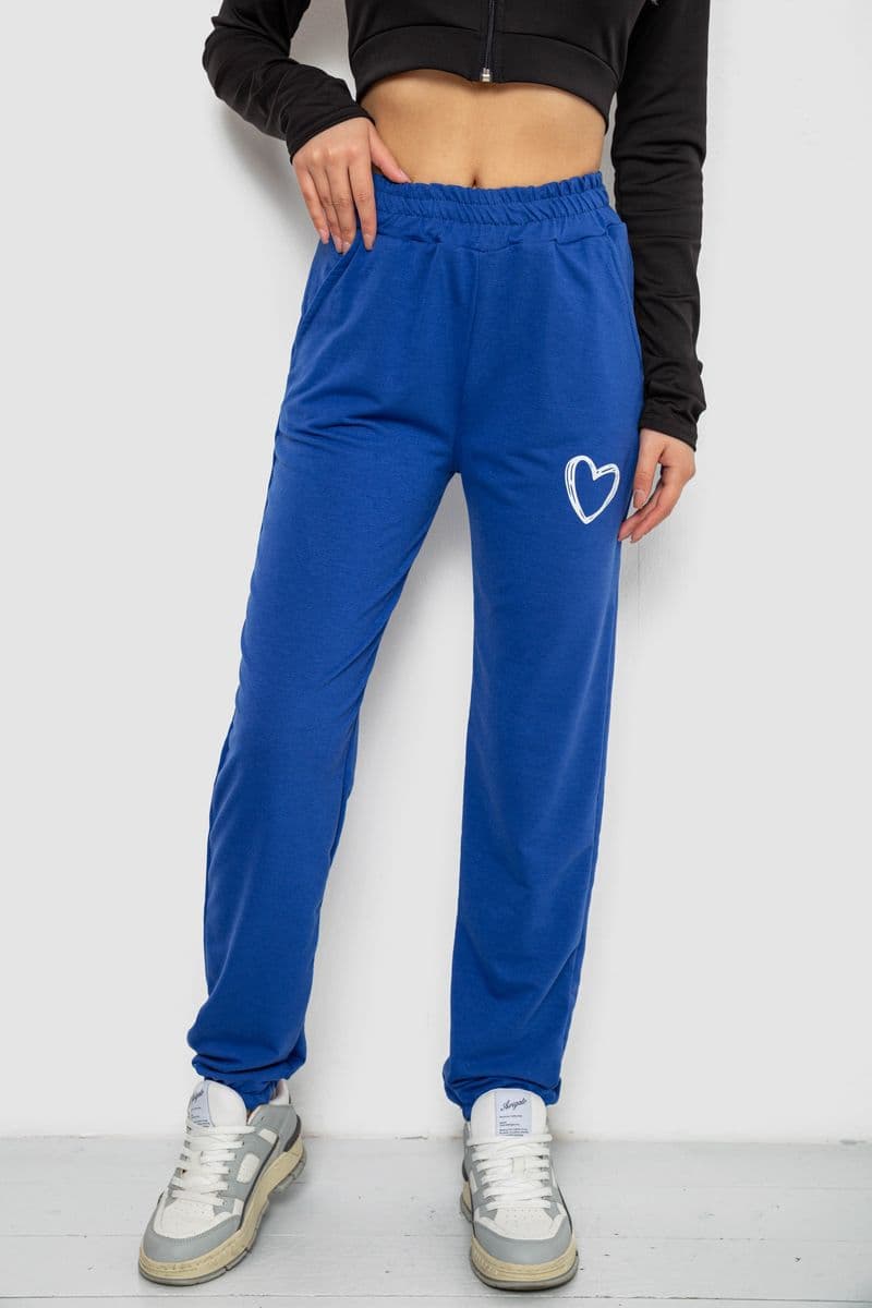 Спортивні штани жіночі, колір електрик, 238R324 - зображення 1