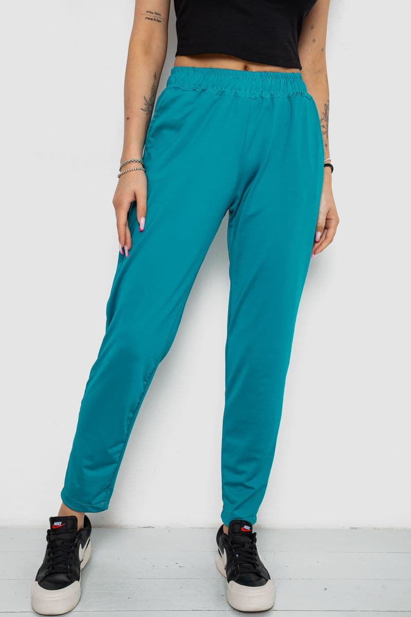 Штани жіночі, колір смарагдовий, 238R318 - зображення 1