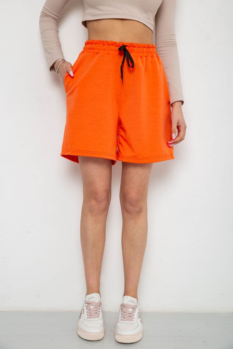 Шорти жіночі однотонні, колір помаранчевий, 238R57907 - зображення 1