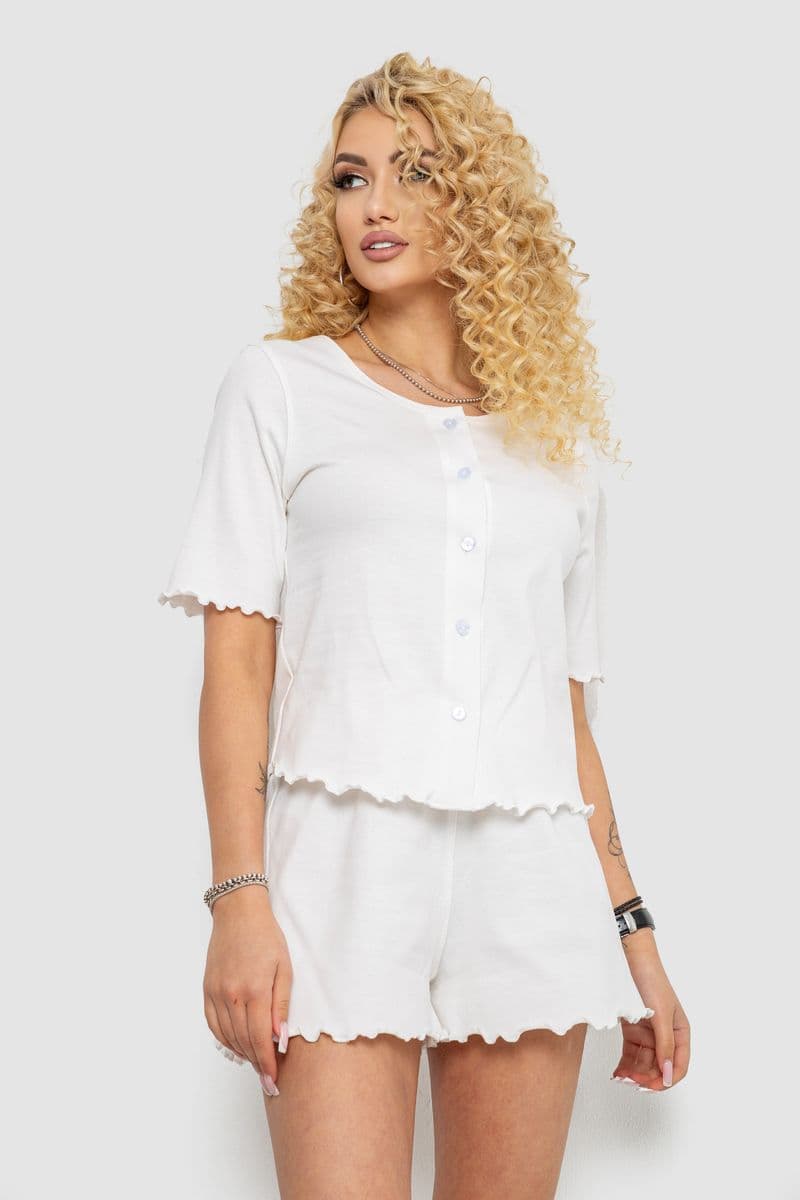 Піжама жіноча, колір молочний, 102R371 - зображення 1