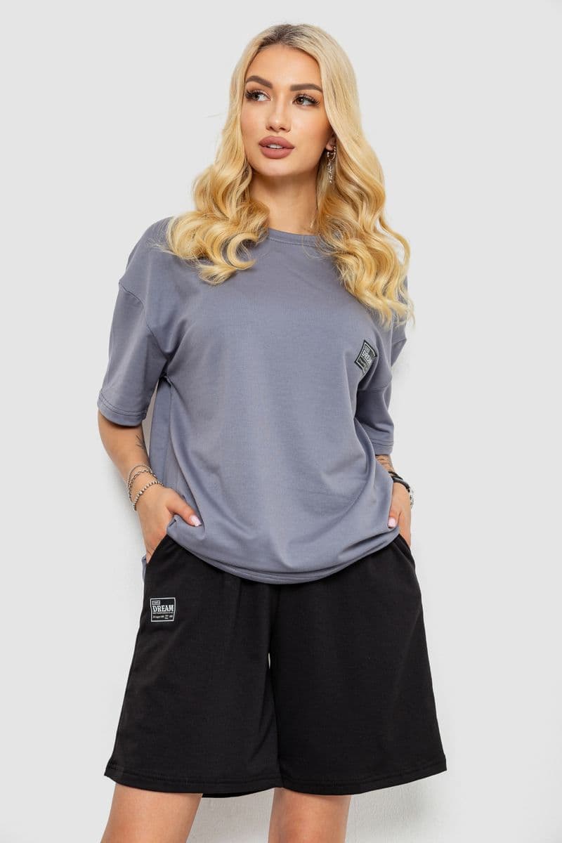 Костюм жіночий повсякденний, колір сірий, 241R5004-1 - зображення 1