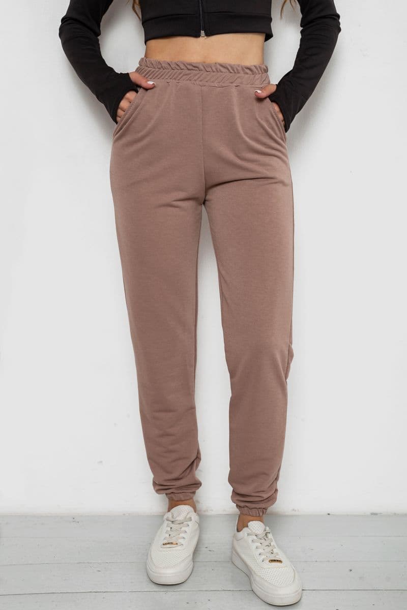 Спортивні штани жіночі, колір мокко, 238R345-1 - зображення 1