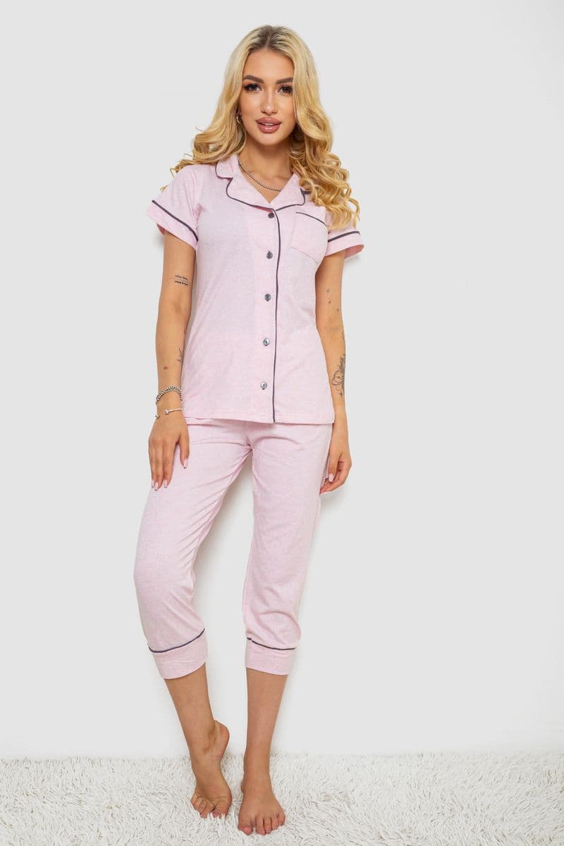 Піжама жіноча, колір рожевий, 243R19008 - зображення 1