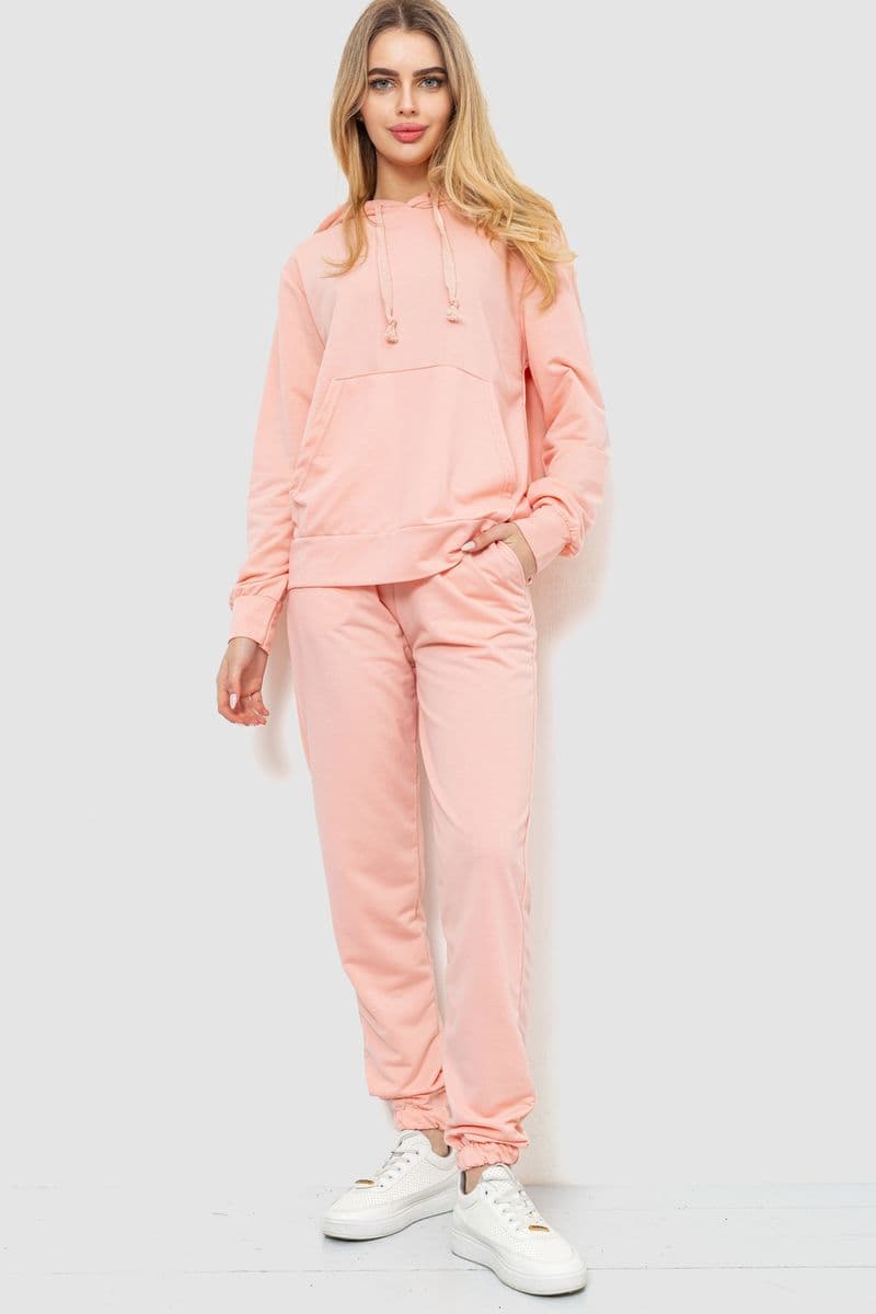 Спорт костюм жіночий двонитка, колір світло-персиковий, 244R009 - зображення 1