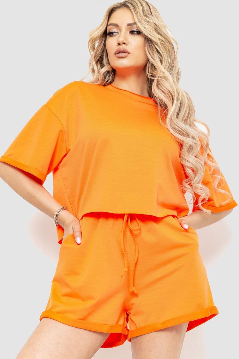 Костюм жіночий повсякденний, колір помаранчевий, 102R327 - зображення 1