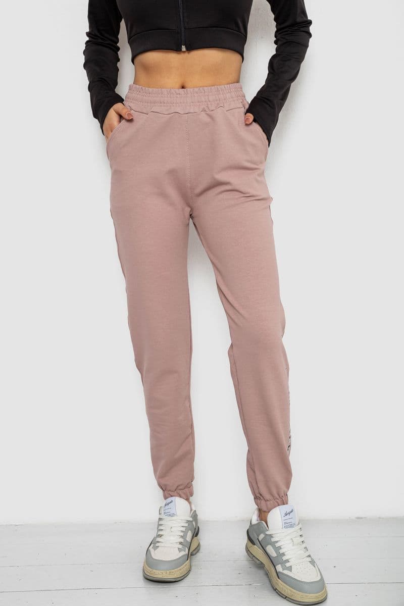 Спортивні штани жіночі, колір мокко, 238R57673 - зображення 1