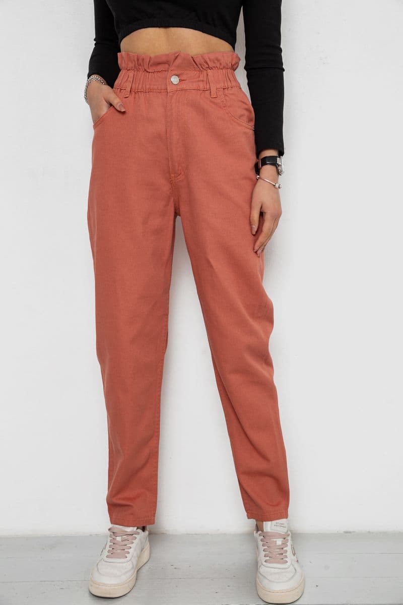 Джинси жіночі, колір теракотовий, 250R1573 - зображення 1