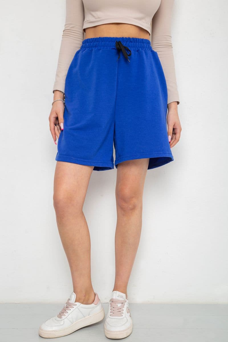 Шорти жіночі однотонні, колір електрик, 238R57907 - зображення 1