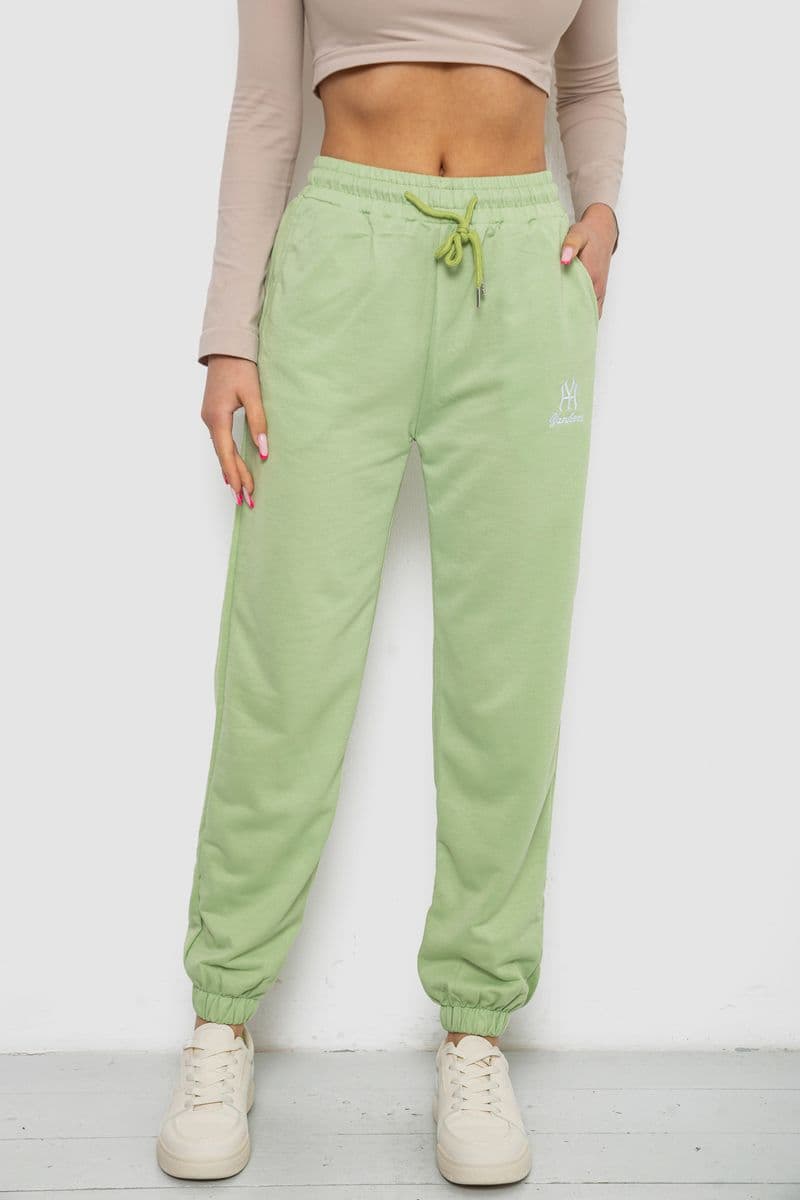 Спортивні штани жіночі, колір фісташковий, 238RJH019 - зображення 1