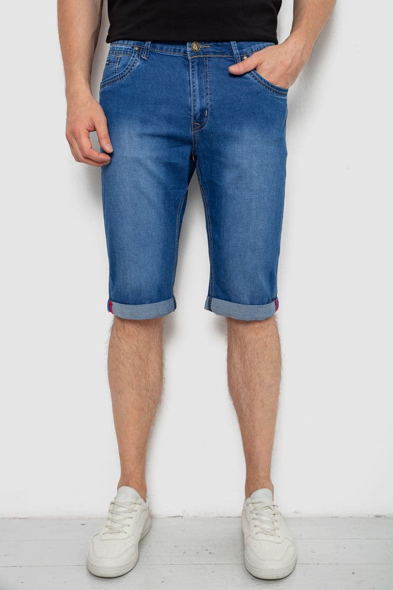Шорти чоловічі джинсові, колір синій, 244RLS22-0230D - зображення 1