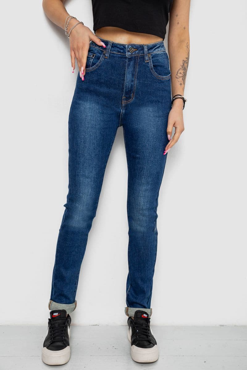 Джинси жіночі стрейч, колір синій, 238R7023 - зображення 1