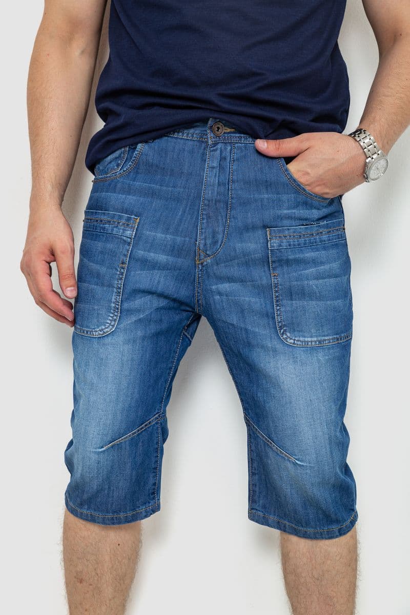 Шорти чоловічі джинсові, колір синій, 244R1040 - зображення 1