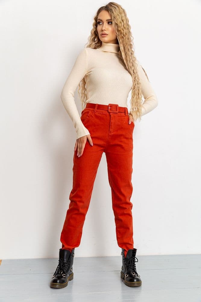 Штани жіночі, колір теракотовий, 131R111 - зображення 1