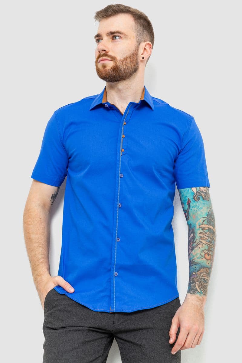 Сорочка чоловіча, колір електрик, 214R7543 - зображення 1