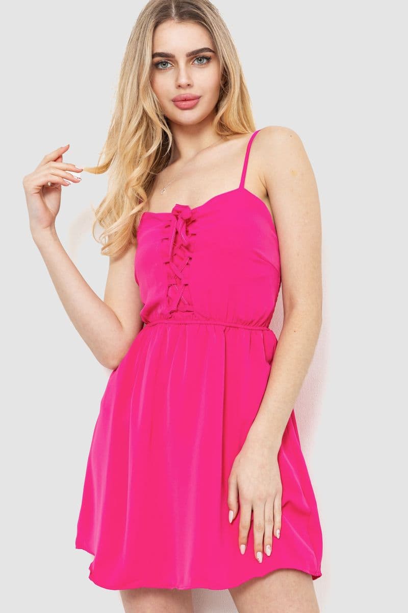 Сарафан-комбінезон однотонний, колір рожевий, 129R1047-1 - зображення 1