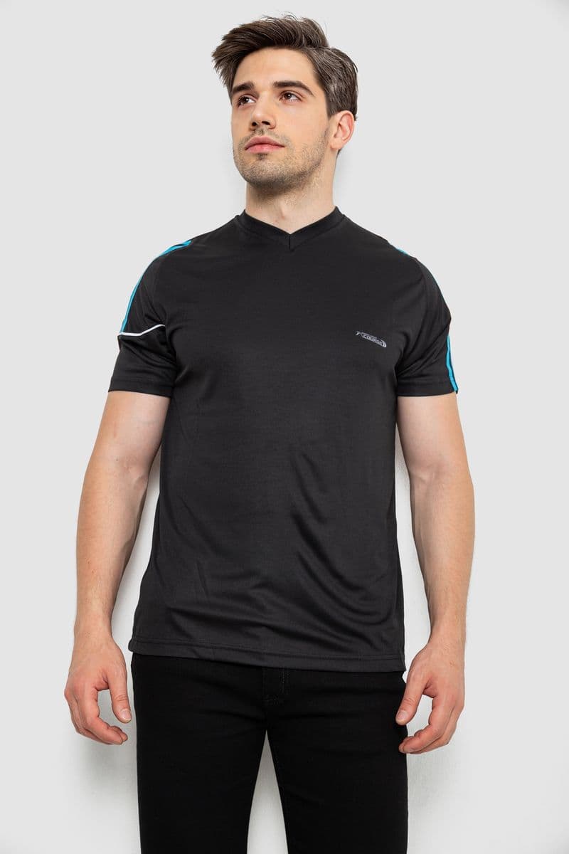 Футболка чоловіча, колір чорний, 244R0504-5 - зображення 1