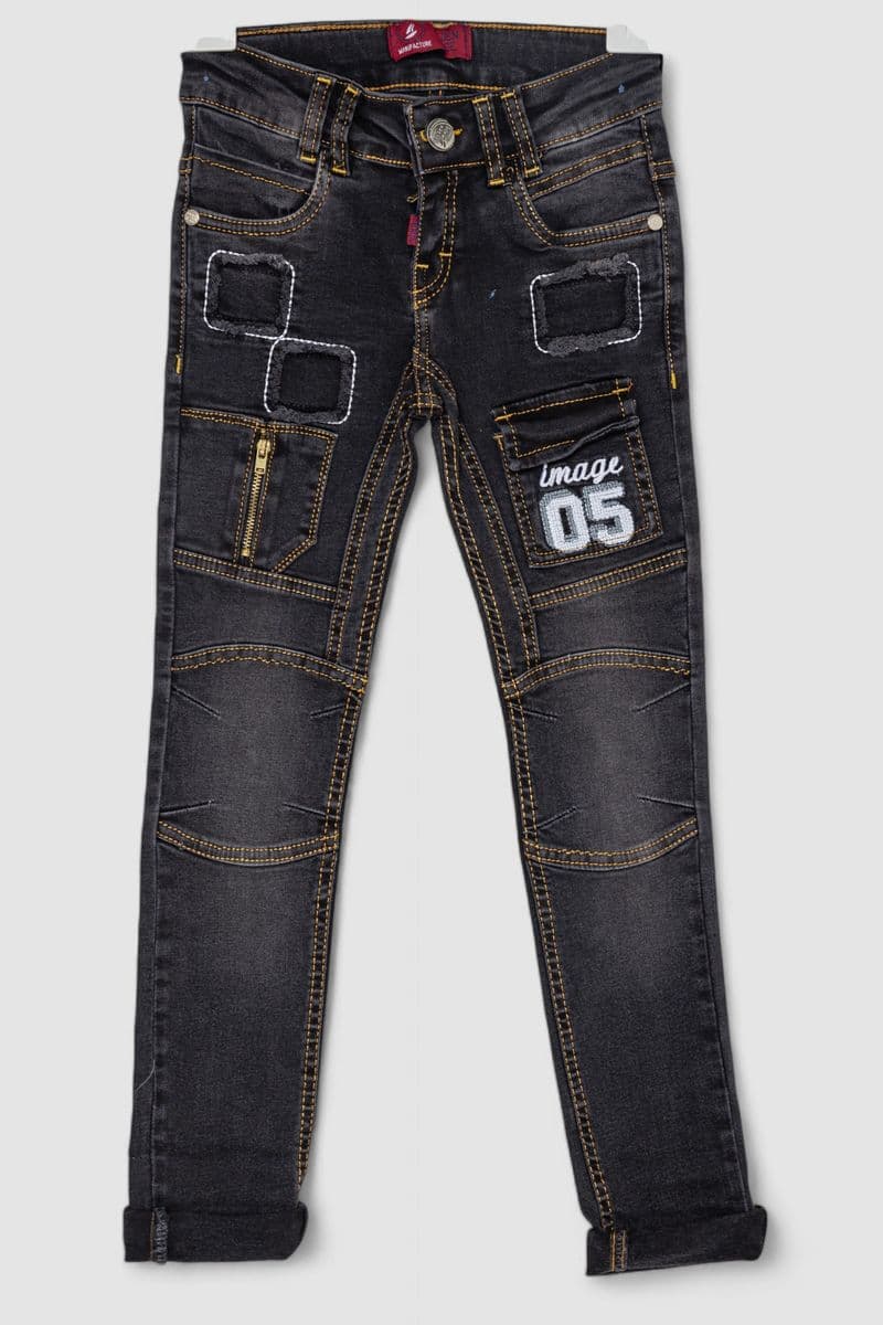 Джинси дитячі для хлопчика, колір чорний, 247R8414 - зображення 1
