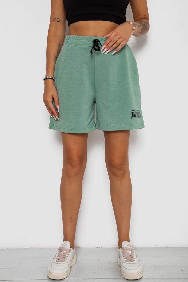 Шорти жіночі з принтом, колір оливковий, 238R132 - зображення 1