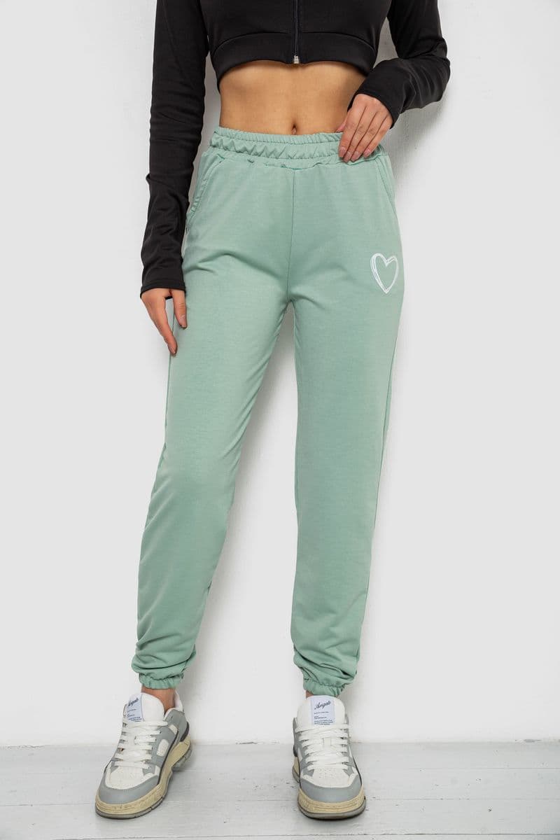 Спортивні штани жіночі, колір оливковий, 238R324 - зображення 1