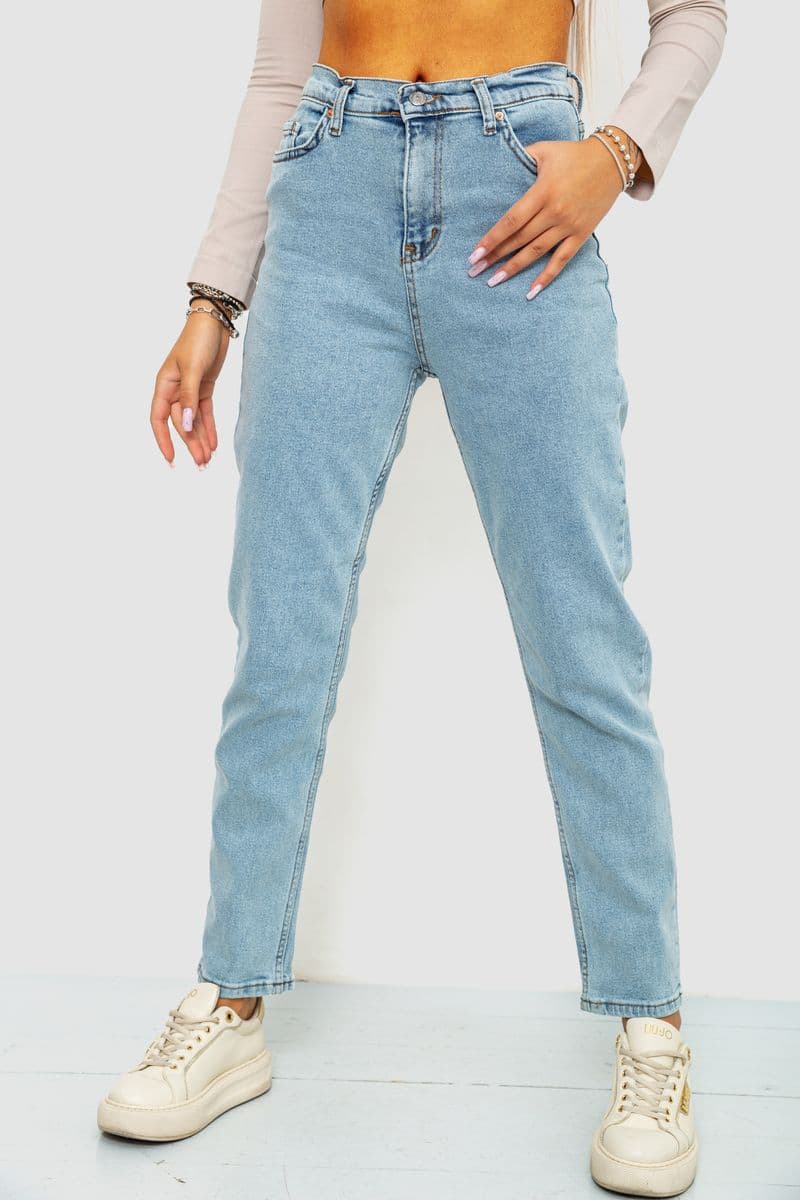 Джинси жіночі, колір блакитний, 244R163-449 - зображення 1