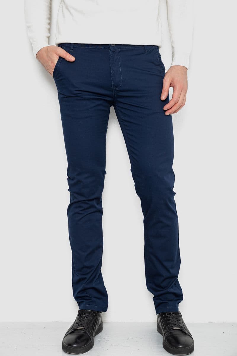 Штани чоловічі, колір темно-синій, 244R4203 - зображення 1
