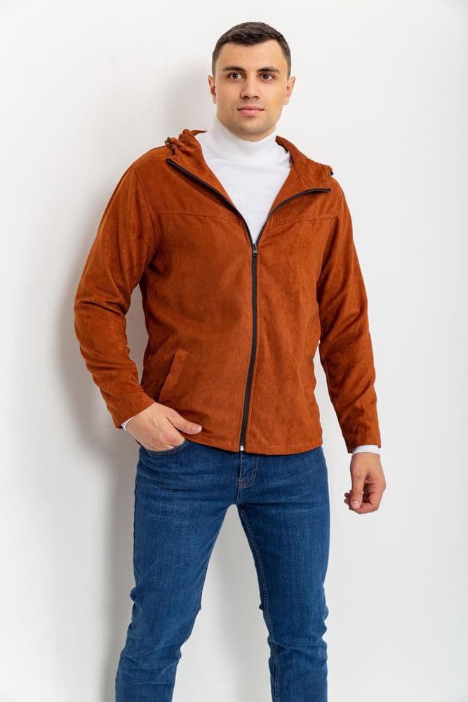 Вітровка чоловіча на блискавці, колір теракотовий, 131R3009 - зображення 1