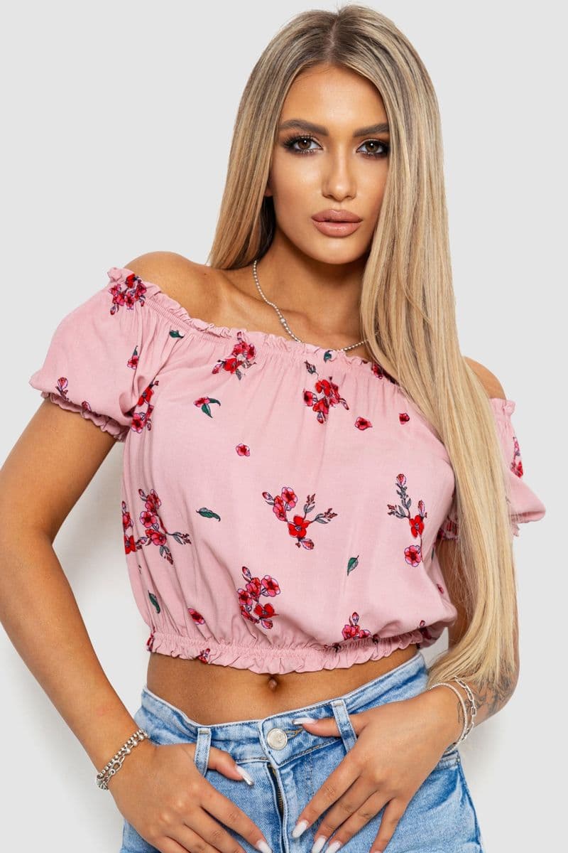 Топ жіночий ошатний, колір пудровий, 244R282 - зображення 1