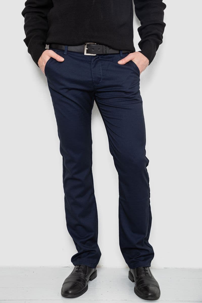 Штани чоловічі, колір темно-синій, 244R4202B - зображення 1