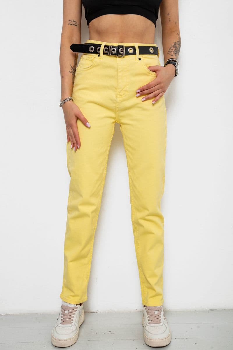 Джинси жіночі, колір жовтий, 182R00308 - зображення 1