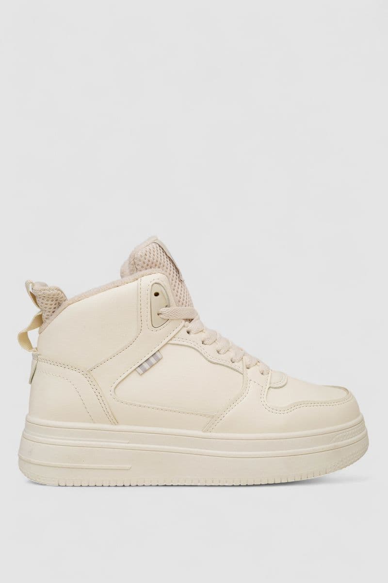 Кросівки жіночі зимові на хутрі, колір бежевий, 248RBB13 - зображення 1