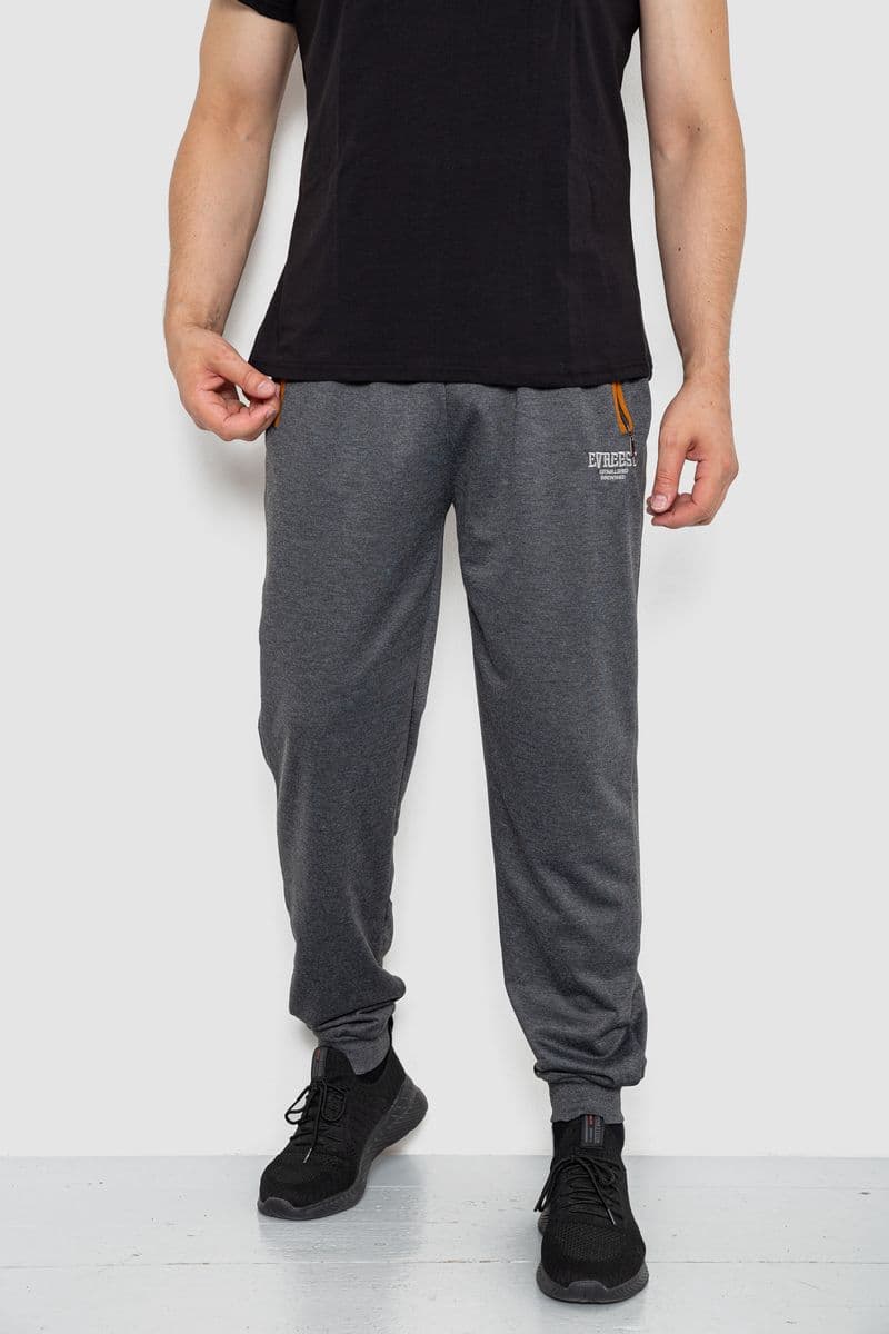 Спорт чоловічі штани, колір темно-сірий, 244R4732 - зображення 1