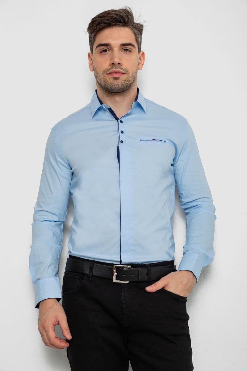 Сорочка чоловіча, колір блакитний, 214R7158 - зображення 1