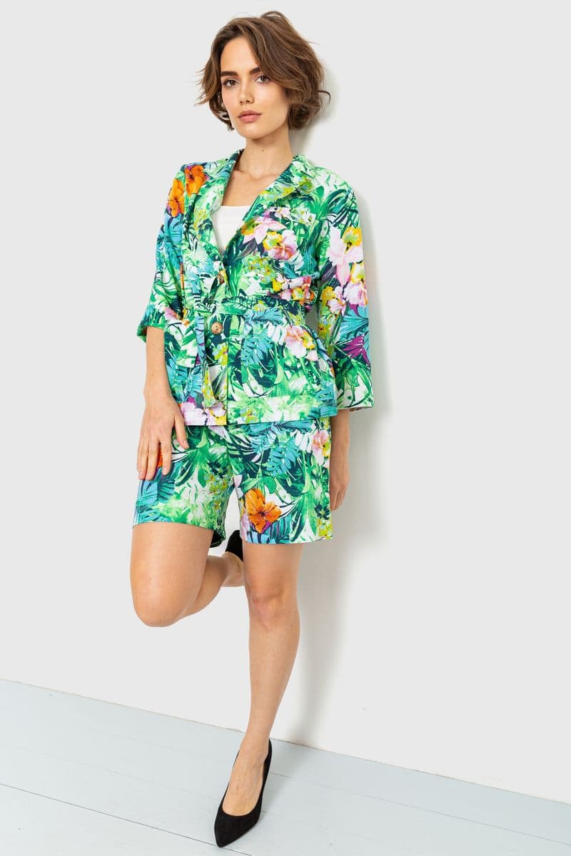 Костюм жіночий, колір зелено-рожевий, 115R0451 - зображення 1