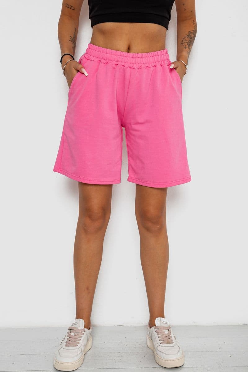 Шорти жіночі однотонні, колір рожевий, 238R57820 - зображення 1