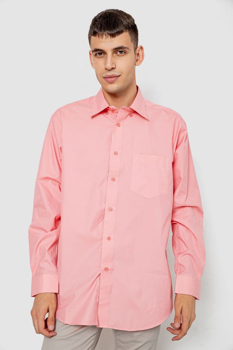Сорочка чоловіча класична, колір рожевий, 244R333 - зображення 1
